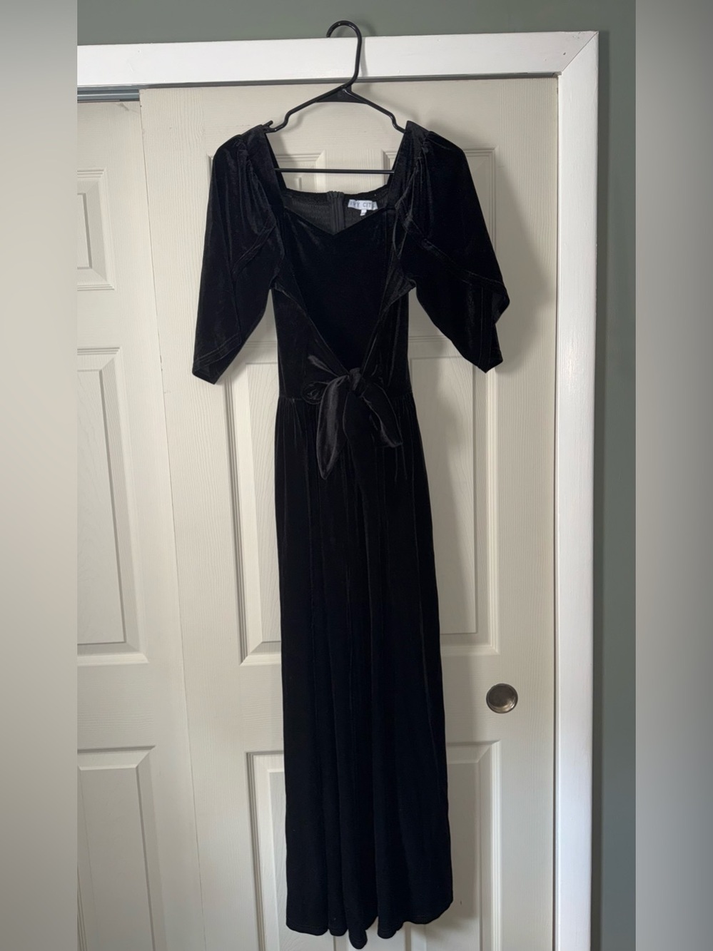 Ivy City Co Livi Jumpsuit in Black Velvet (M)